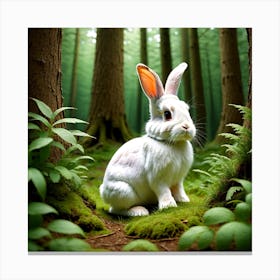 Rabbit In The Forest 2 Canvas Print