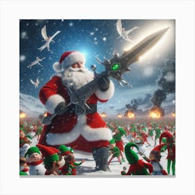 Santa Claus Saves Christmas Canvas Print