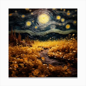 Magic021 The Starry Night Van Goghintricates Upon The Sand Figh 11929de7 3bfd 4af6 B4ca 28c718df6276 Canvas Print