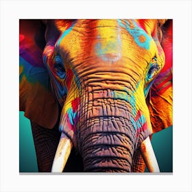 Colorful Elephant 3 Canvas Print