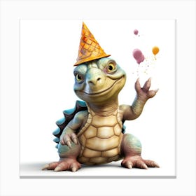 Birthday Turtle 2 Canvas Print