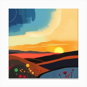 Sunset Landscape 2 Canvas Print