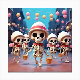 Skeletons Canvas Print