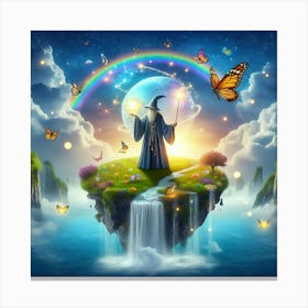 Wizard With Magic Wand Canvas Print