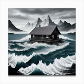 House In The Sea Canvas Print