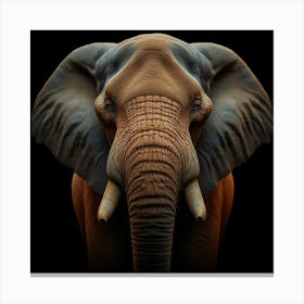 Portrait Of An Elephant Canvas Print