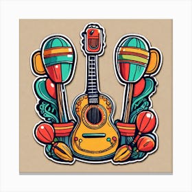 Mexican Guitar 7 Canvas Print
