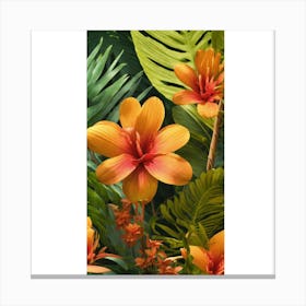 Tropical Flowers Canvas Print