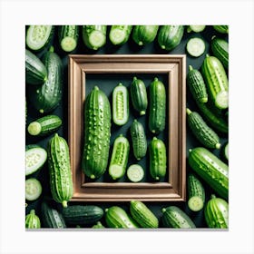 Cucumbers In A Frame 23 Canvas Print