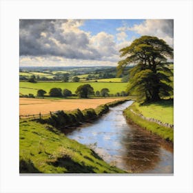 Stream In The Countryside 1 Canvas Print