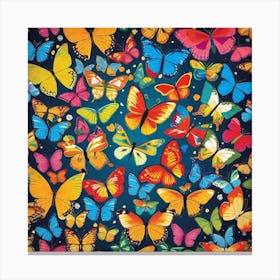 Colorful Butterflies 17 Canvas Print