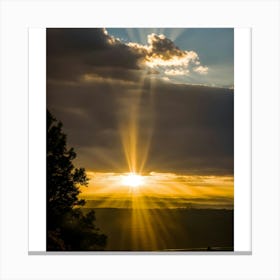 Sunset Over The Mountains Canvas Print