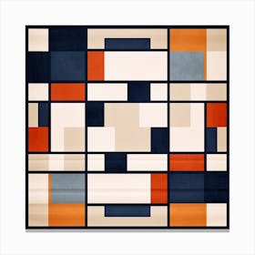 Luminal Labyrinth: Retro Geometric Tapestry Canvas Print