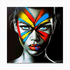 Super Girl - Abstract Hero Canvas Print