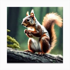 Squirrel In The Forest 246 Canvas Print