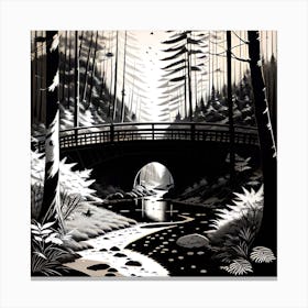 Bridge In The Woods 1 Canvas Print