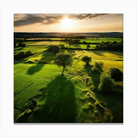 Grass Ecology No People Pasture Drone Scenic Shadow Flight Rural Scene Green Aerial View (7) Canvas Print