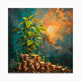 Tree Of Money Canvas Print