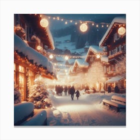 Christmas In The Alps Canvas Print