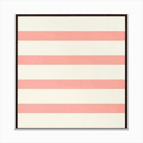 Pink And White Stripes Canvas Print