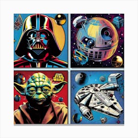 Star Wars Yoda,a pop art series of Star Wars icons Canvas Print