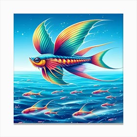 A Image Of A Flying Fish 4 Canvas Print