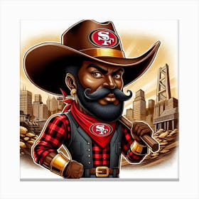 San Francisco 49ers Mascot 4 Canvas Print