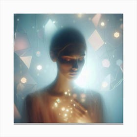 Woman Holding A Star Canvas Print