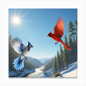 Birds In Flight Canvas Print