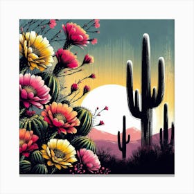 Illustration cactus Canvas Print