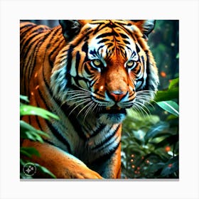 Tiger In The Jungle Canvas Print