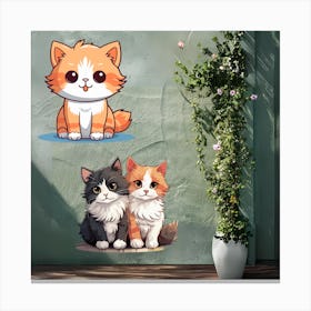 Cute Kittens Canvas Print