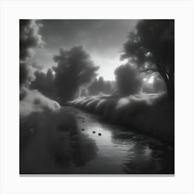 Black And White Painting 3 Canvas Print