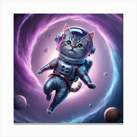 Cat In Space 1 Canvas Print