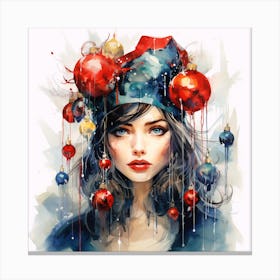 Christmas Girl Canvas Print