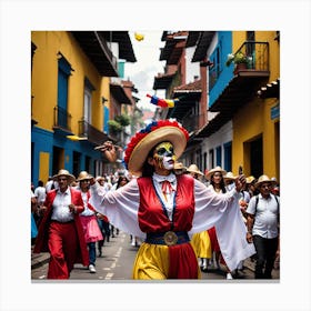 Colombian Festivities Mysterious Canvas Print