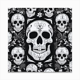 Day Of The Dead Skulls Canvas Print