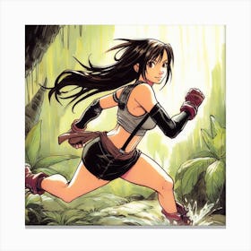 cute Tifa in the Jungle Canvas Print