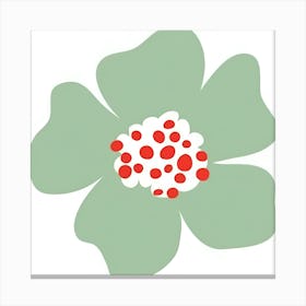 Flower With Red Dots Canvas Print