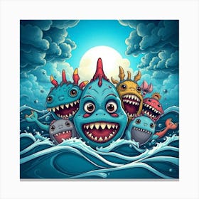 Monsters In The Sea 8 Lienzo