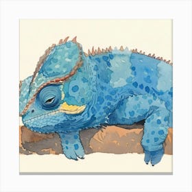 Blue Chameleon Canvas Print