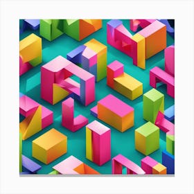 3d Cubes 3 Canvas Print