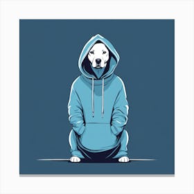 Dog In Hoodie 1 Canvas Print