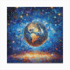 Earth In Space Canvas Print Art Canvas Print