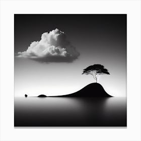 Lone Tree On Island Canvas Print