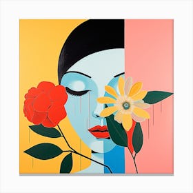 flower woman Canvas Print