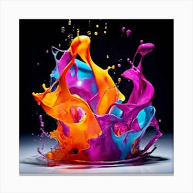 Colorful Paint Splash 2 Canvas Print