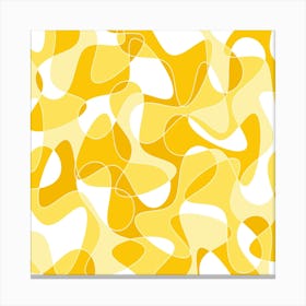 Abstract Yellow And White Pattern 1 Canvas Print
