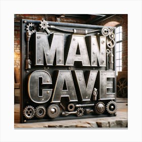Man Cave Sign 1 Canvas Print