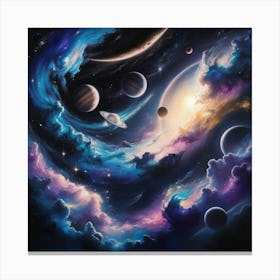 Default Paint A Breathtakingly Vibrant Celestial Masterpiece F 1 Canvas Print